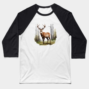 Deer And Forest Baseball T-Shirt